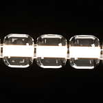 Люстра линейная с 6-ю прозрачными стеклянными плафонами округлой формы HANDLE GRAPE варинант исполнения - 5 | Loft Concept в Екатеринбурге