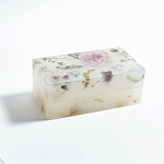 Шкатулка из эпоксидной смолы с цветами белая Epoxy Resin Rectangular Box White варинант исполнения - 3 | Loft Concept в Екатеринбурге