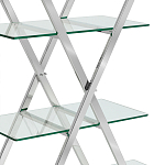 Стеллаж со стеклянными полками на стальном каркасе X-ray варинант исполнения - 3 | Loft Concept в Екатеринбурге