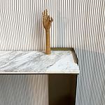 Консоль прямоугольная с основанием чёрного и золотого цвета Wrap варинант исполнения - 3 | Loft Concept в Екатеринбурге