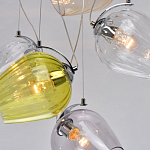 Люстра каскадная с 9-ю разноцветными стеклянными плафонами Kaleido варинант исполнения - 7 | Loft Concept в Екатеринбурге