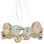 Люстра с плафонами из разноцветного стекла Glass Peonies варинант исполнения - 1 | Loft Concept в Екатеринбурге