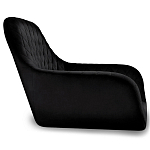 Барный стул со спинкой и подлокотниками на 4-х металлических ножках Douglas Rhombus Черный Велюр варинант исполнения - 2 | Loft Concept в Екатеринбурге