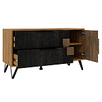 ТВ-тумба с  2-мя ящиками и закрытыми полками Stone Effect варинант исполнения - 4 | Loft Concept в Екатеринбурге