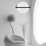 Светодиодный подвесной светильник круглой формы с металлическим черным каркасом Marble Glow варинант исполнения - 6 | Loft Concept в Екатеринбурге