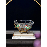 Чаша квадратная из прозрачного стекла с фигурками разноцветных птиц Eden Garden варинант исполнения - 2 | Loft Concept в Екатеринбурге