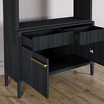 Стеллаж Primo с ящиками Черный дуб  варинант исполнения - 6 | Loft Concept в Екатеринбурге