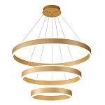 Люстра подвесная светодиодная с тремя золотистыми кольцами Ring Horizontal варинант исполнения - 1 | Loft Concept в Екатеринбурге