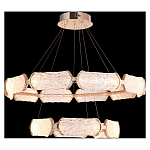 Люстра с 2-мя кольцами с текстурным природным рисунком IceFlame варинант исполнения - 5 | Loft Concept в Екатеринбурге