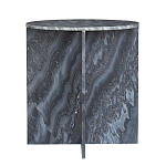 Столик кофейный с столешницей из черного мрамора Compact Black Marble Table варинант исполнения - 3 | Loft Concept в Екатеринбурге