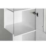 Шкаф-витрина белая с полками и стеклянной дверью Strict Lines варинант исполнения - 3 | Loft Concept в Екатеринбурге