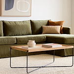 Журнальный стол с прямоугольной деревянной столешницей Urban Style Space варинант исполнения - 4 | Loft Concept в Екатеринбурге