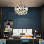 Круглая люстра с хрустальными подвесками на золотистом каркасе Gorgeous Crystal Light варинант исполнения - 14 | Loft Concept в Екатеринбурге