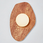 Бра с каменным основанием и плафоном из стекла в форме шара Shaw Marble Lighting варинант исполнения - 5 | Loft Concept в Екатеринбурге