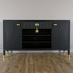 Комод-буфет Elsa Dreams Black с открытыми полками   варинант исполнения - 6 | Loft Concept в Екатеринбурге