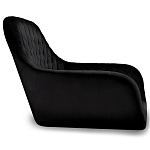 Барный стул вращающийся со спинкой и подлокотниками Douglas Rhombus Черный Велюр варинант исполнения - 2 | Loft Concept в Екатеринбурге