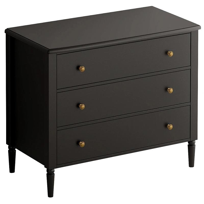 Комод с 3 ящиками Blues Black Черный в Екатеринбурге | Loft Concept 