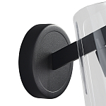 Бра конусообразной формы из прозрачного акрила и черной стали Glass Cylinder Black варинант исполнения - 3 | Loft Concept в Екатеринбурге