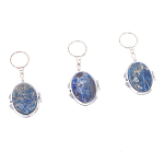 Зеркало брелок карманное двухстороннее из натурального камня Лазурит Stone Mirrors варинант исполнения - 4 | Loft Concept в Екатеринбурге