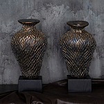Вазы «Парные» на деревянных основаниях варинант исполнения - 1 | Loft Concept в Екатеринбурге