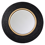 Зеркало в черной фактурной раме с золотым кантом Summon the Light варинант исполнения - 1 | Loft Concept в Екатеринбурге