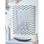 Прямоугольное зеркало с инкрустацией раковинами устриц Mother оf Pearl Facets варинант исполнения - 6 | Loft Concept в Екатеринбурге