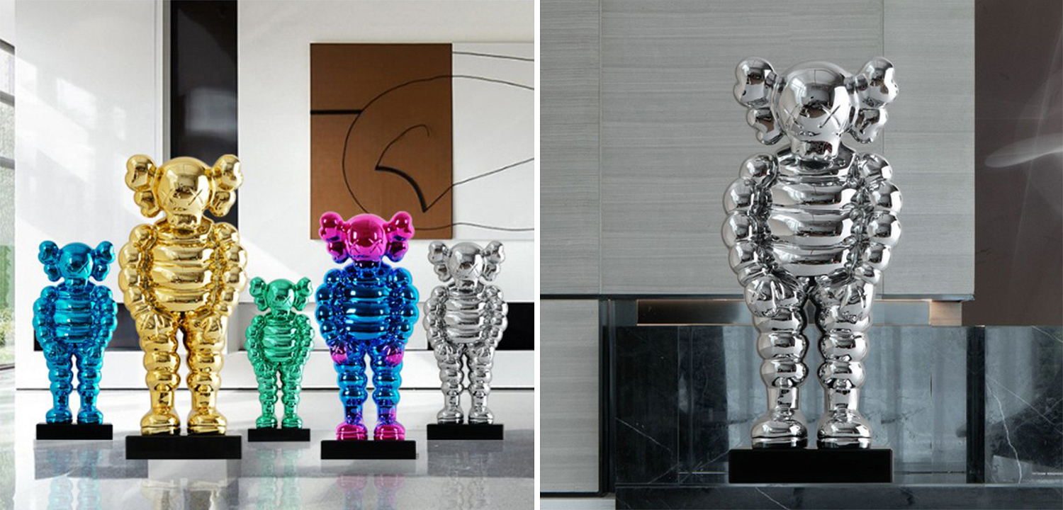 Статуэтка KAWS Bowed Down Silver on stand Статуэтка KAWS Bowed Down Silver on stand - Loft-Concept в Екатеринбурге