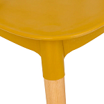 Пластиковый стул на ножках из массива бука Ferret Spiral Mustard варинант исполнения - 5 | Loft Concept в Екатеринбурге