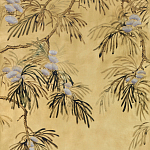 Обои ручная роспись Silk Tree Original colourway on Gold Bullion gilded paper варинант исполнения - 1 | Loft Concept в Екатеринбурге