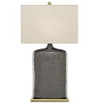 Настольная лампа керамическая с тканевым прямоугольным абажуром Flask варинант исполнения - 2 | Loft Concept в Екатеринбурге