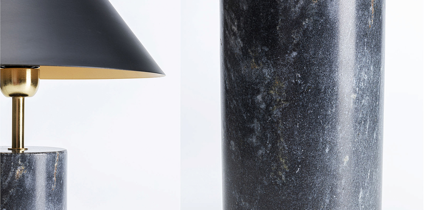 Настольная лампа из темно-синего мрамора - Loft-Concept в Екатеринбурге