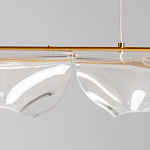 Люстра линейная с 3-мя белыми волнистыми плафонами Wave Line варинант исполнения - 9 | Loft Concept в Екатеринбурге