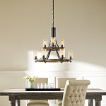 Люстра с цилиндрическим плафонами из толстого волнистого стекла в индустриальном стиле Feiss варинант исполнения - 7 | Loft Concept в Екатеринбурге