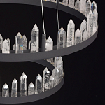 Люстра с двумя кольцами черного цвета с хрустальными элементами QUARTZ CRYSTAL варинант исполнения - 12 | Loft Concept в Екатеринбурге