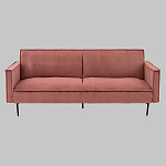 Диван современный вельветовый прямой Worcester Коралл варинант исполнения - 2 | Loft Concept в Екатеринбурге