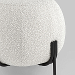 Пуф в ткани букле молочного цвета Pikelet варинант исполнения - 3 | Loft Concept в Екатеринбурге