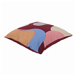 Подушка декоративная хлопковая с абстрактным принтом Elysian Flow Terra варинант исполнения - 1 | Loft Concept в Екатеринбурге