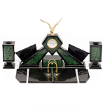 Настольный канцелярский набор из нефрита с декором в виде орла Golden Eagle варинант исполнения - 1 | Loft Concept в Екатеринбурге