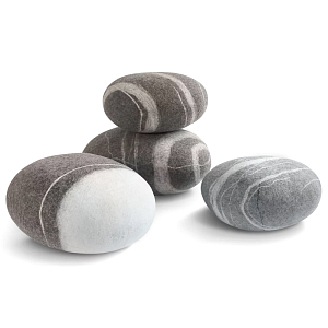 Камни - Пуфы KATSU из Валяной Шерсти Набор "Бонго" из 4-х штук