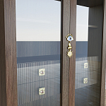 Дизайнерский шкаф витрина Elsa Dreams Walnut с 4-мя ящиками варинант исполнения - 5 | Loft Concept в Екатеринбурге