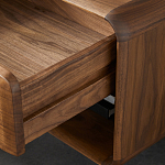 Прикроватная деревянная тумба с ящиком и нишей для хранения Moon Walnut Furniture варинант исполнения - 5 | Loft Concept в Екатеринбурге