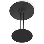 Стол журнальный с круглой столешницей из стекла Gray and Gold Marble варинант исполнения - 6 | Loft Concept в Екатеринбурге