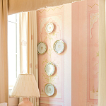 Обои ручная роспись Jharokha Arches Original colourway on pink painted Xuan paper варинант исполнения - 5 | Loft Concept в Екатеринбурге
