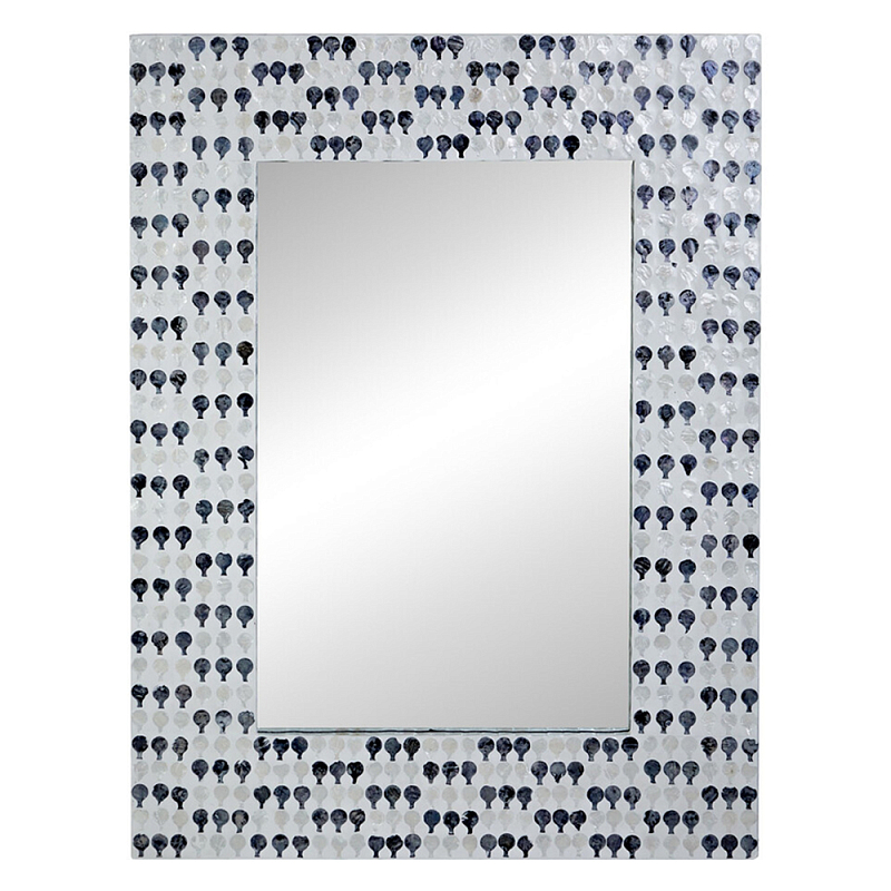 Прямоугольное зеркало с инкрустацией раковинами устриц Mother оf Pearl Facets  в Екатеринбурге | Loft Concept 