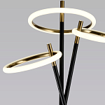 Торшер с 3-мя круглыми светодиодными лампами на черной триноге Underlining варинант исполнения - 3 | Loft Concept в Екатеринбурге