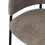 Стул полукруглый с каркасом из металла и мягким сиденьем и спинкой Soft Chenille варинант исполнения - 2 | Loft Concept в Екатеринбурге