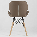 Стул с коричневым сиденьем из экокожи JEROEN варинант исполнения - 4 | Loft Concept в Екатеринбурге