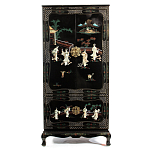 Шкаф черный в китайском стиле  Chinese Cabinet Black варинант исполнения - 1 | Loft Concept в Екатеринбурге