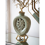 Ваза зеленая с бронзовыми ветвями и фарфоровыми рыбками Eden Garden варинант исполнения - 3 | Loft Concept в Екатеринбурге