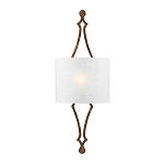 Бра с цилиндрическим тканевым абажуром белого цвета Feiss варинант исполнения - 1 | Loft Concept в Екатеринбурге